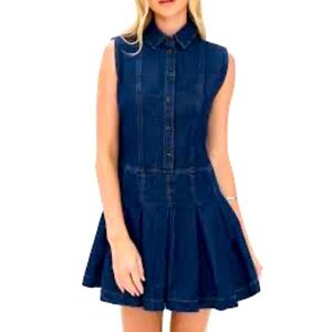 Reformation Blue A-Line Mini Sundress